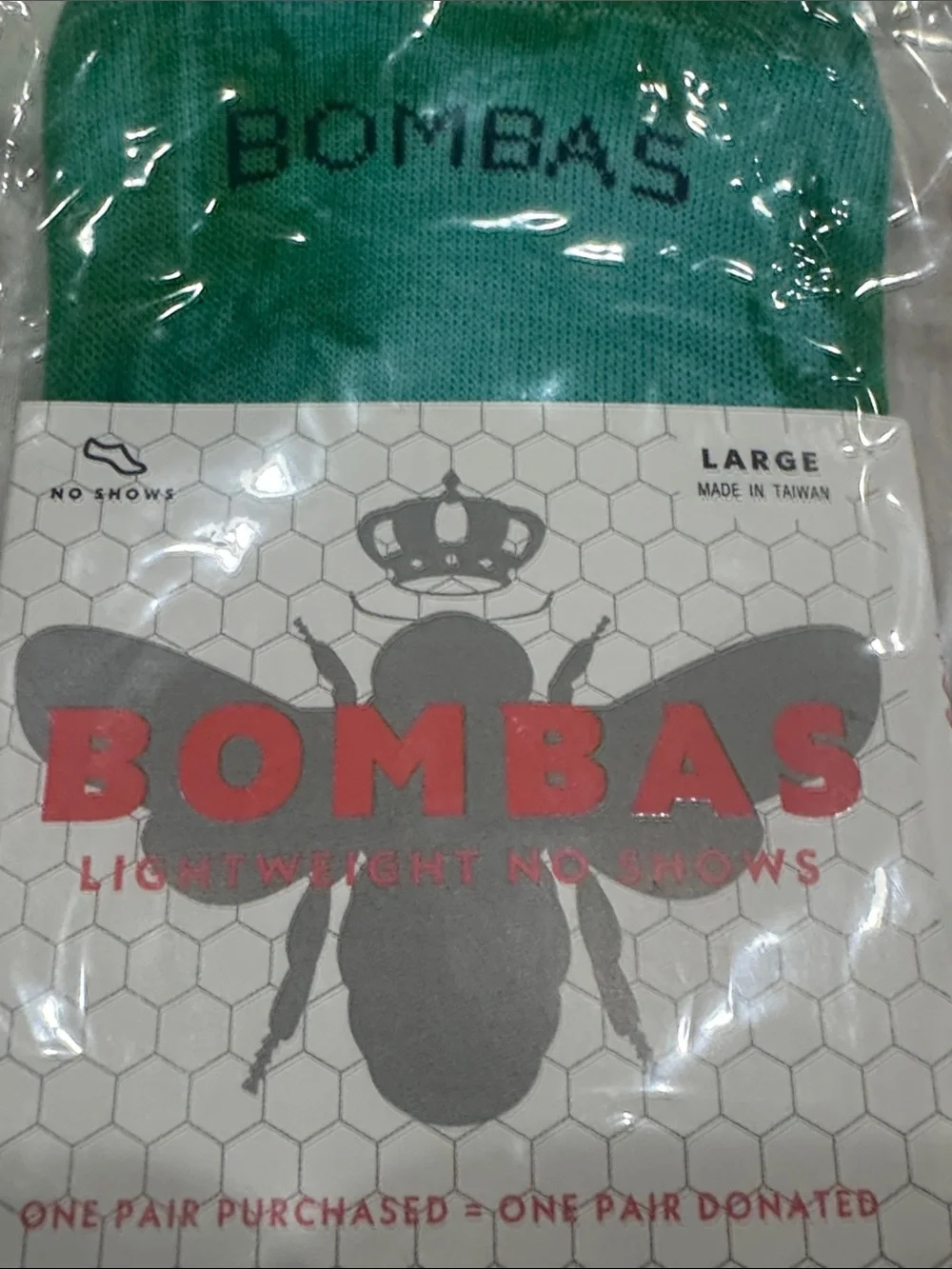 NWT Set Of 2 Bombas Womens SZ LG No-Show Socks - Green & Pink Tie-Dye